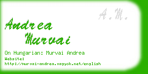 andrea murvai business card